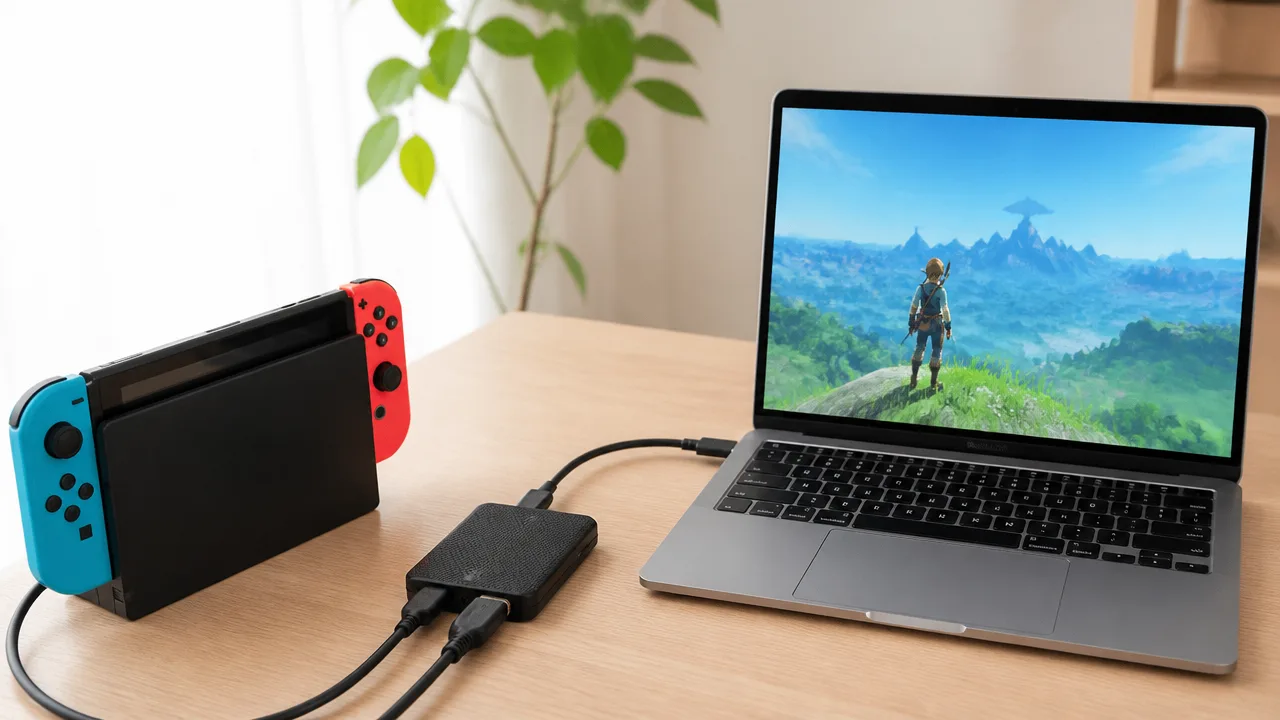 MacBookにSwitchを映す方法は?必要な機器と接続手順