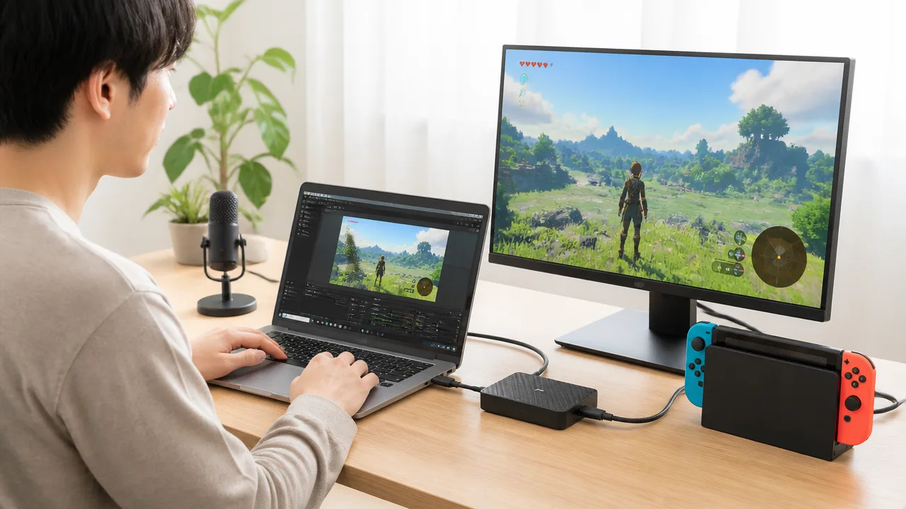 MacBookにSwitchを映す方法は?必要な機器と接続手順