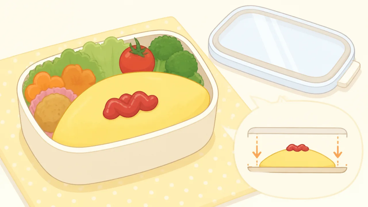 オムライス弁当のケチャップが蓋につかない詰め方と持ち運びのコツ